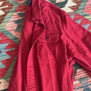 Men’s Wrangler Red Button Down
